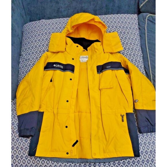 Columbia Sportswear Gold Jacket Coat With Detachable Hoodie Youth Size XL 14/16 - Picture 1 of 16